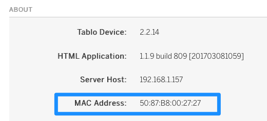 find wireless mac address of kidney machine