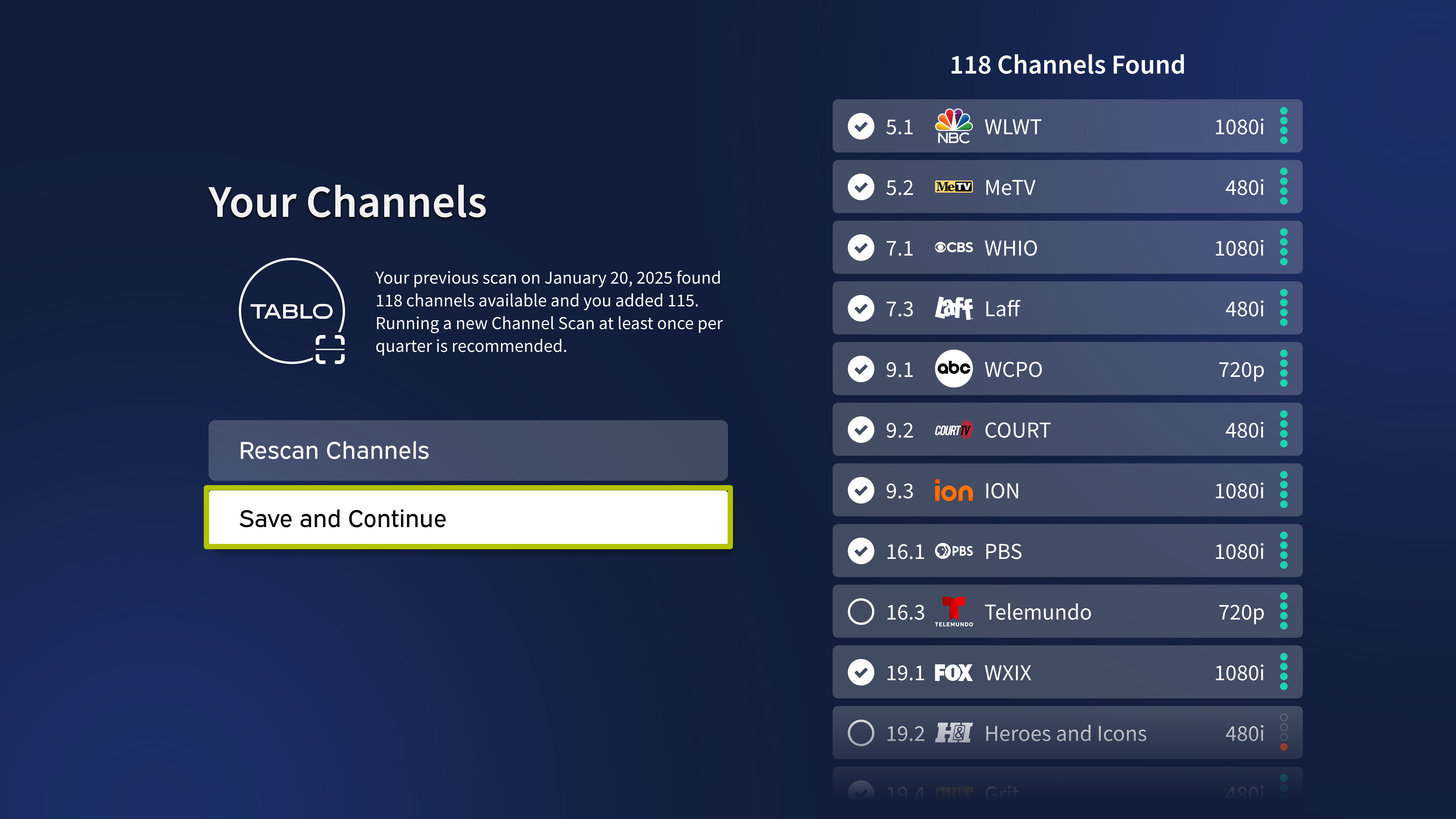 Rescan Channels - Save and Continue.png
